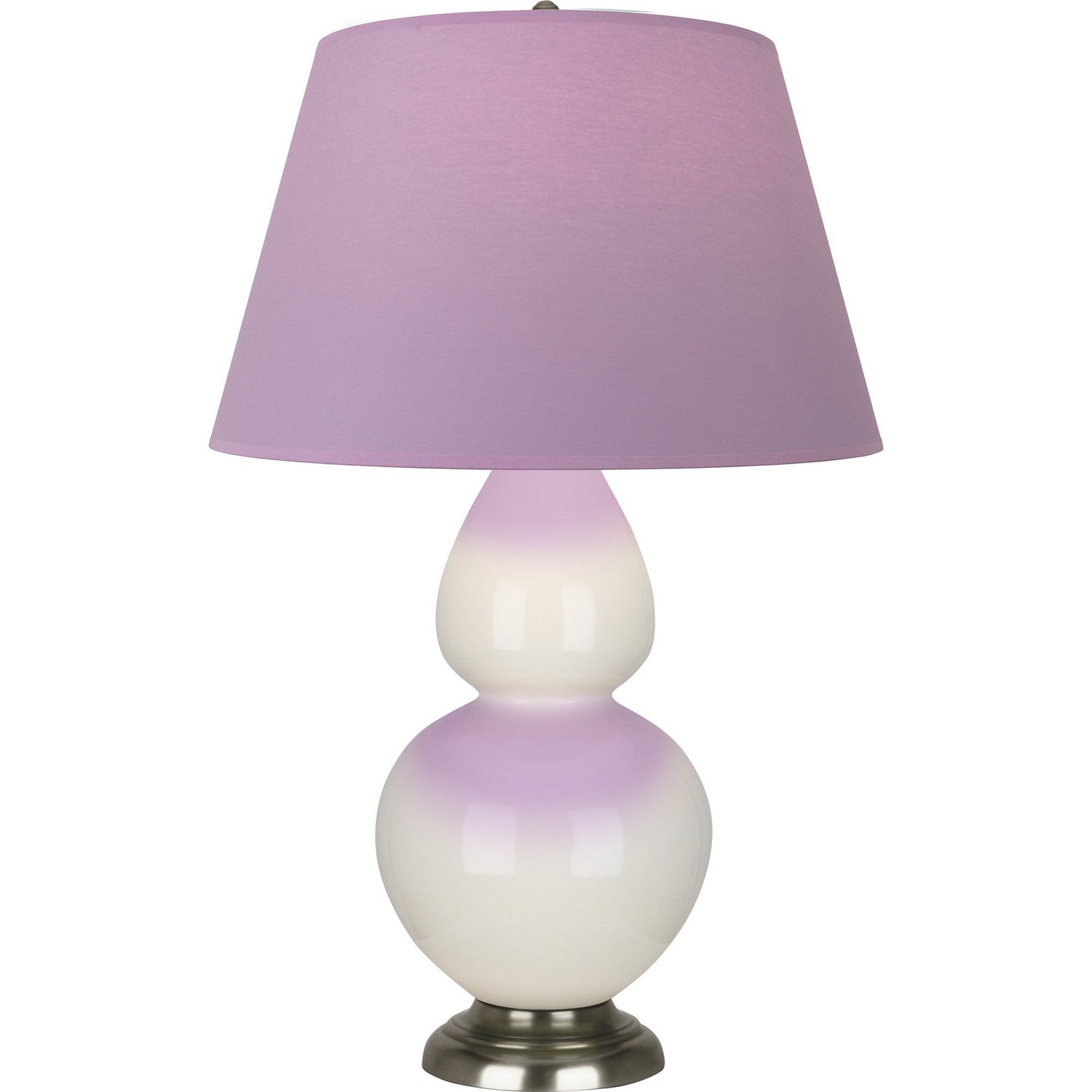 Robert Abbey - 1756L - One Light Table Lamp - Double Gourd - Bone Glazed Ceramic w/Antique Silvered