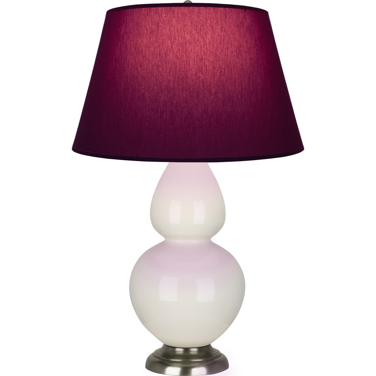 Robert Abbey - 1756P - One Light Table Lamp - Double Gourd - Bone Glazed Ceramic w/Antique Silvered