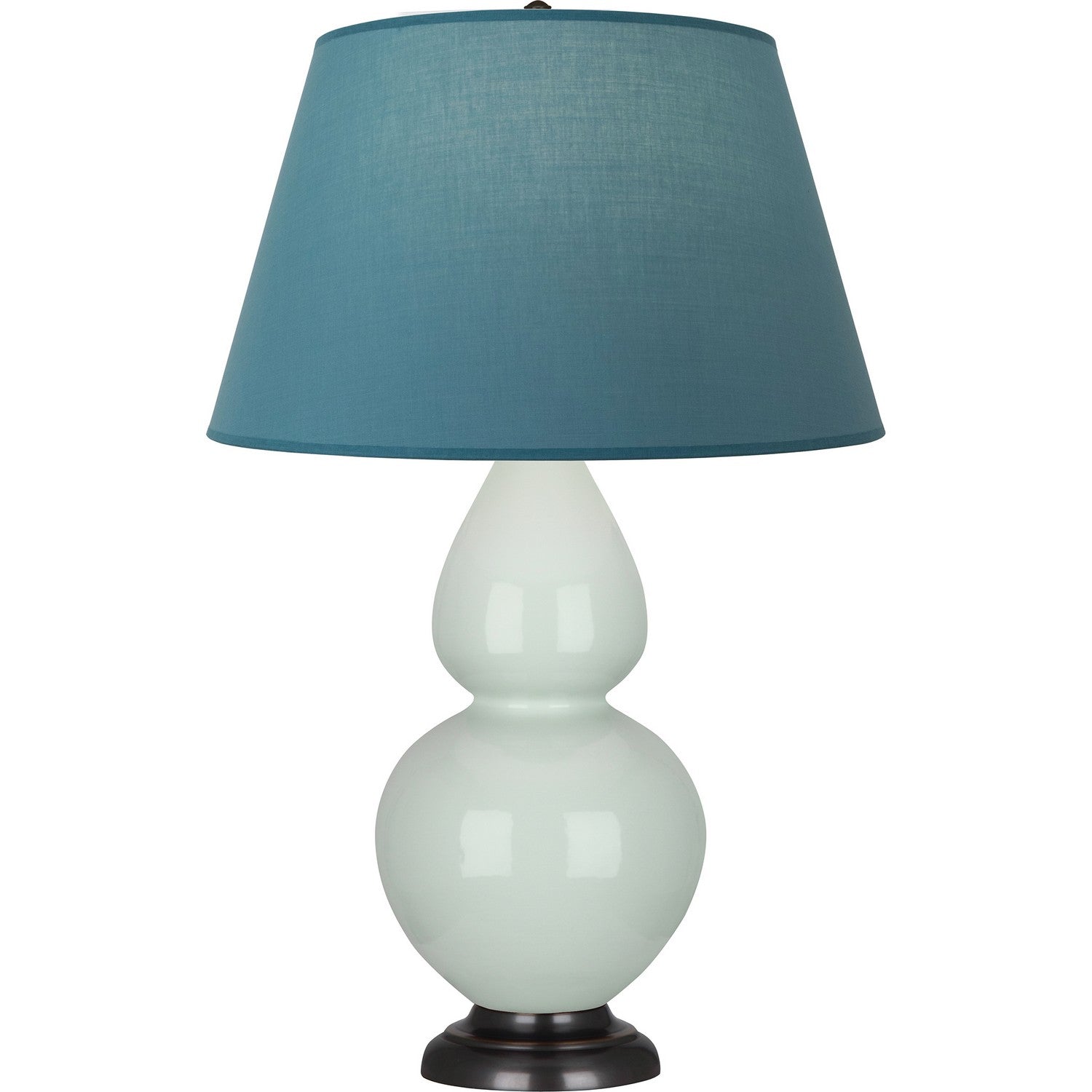 Robert Abbey - 1790B - One Light Table Lamp - Double Gourd - Celadon Glazed Ceramic w/Deep Patina Bronze