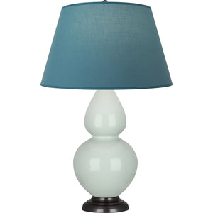 Robert Abbey - 1790B - One Light Table Lamp - Double Gourd - Celadon Glazed Ceramic w/Deep Patina Bronze