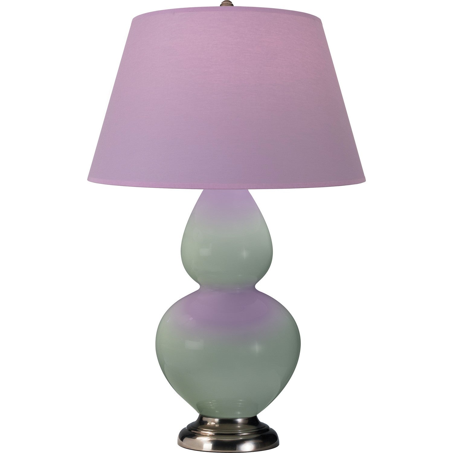 Robert Abbey - 1791L - One Light Table Lamp - Double Gourd - Celadon Glazed Ceramic w/Antique Silvered