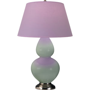 Robert Abbey - 1791L - One Light Table Lamp - Double Gourd - Celadon Glazed Ceramic w/Antique Silvered