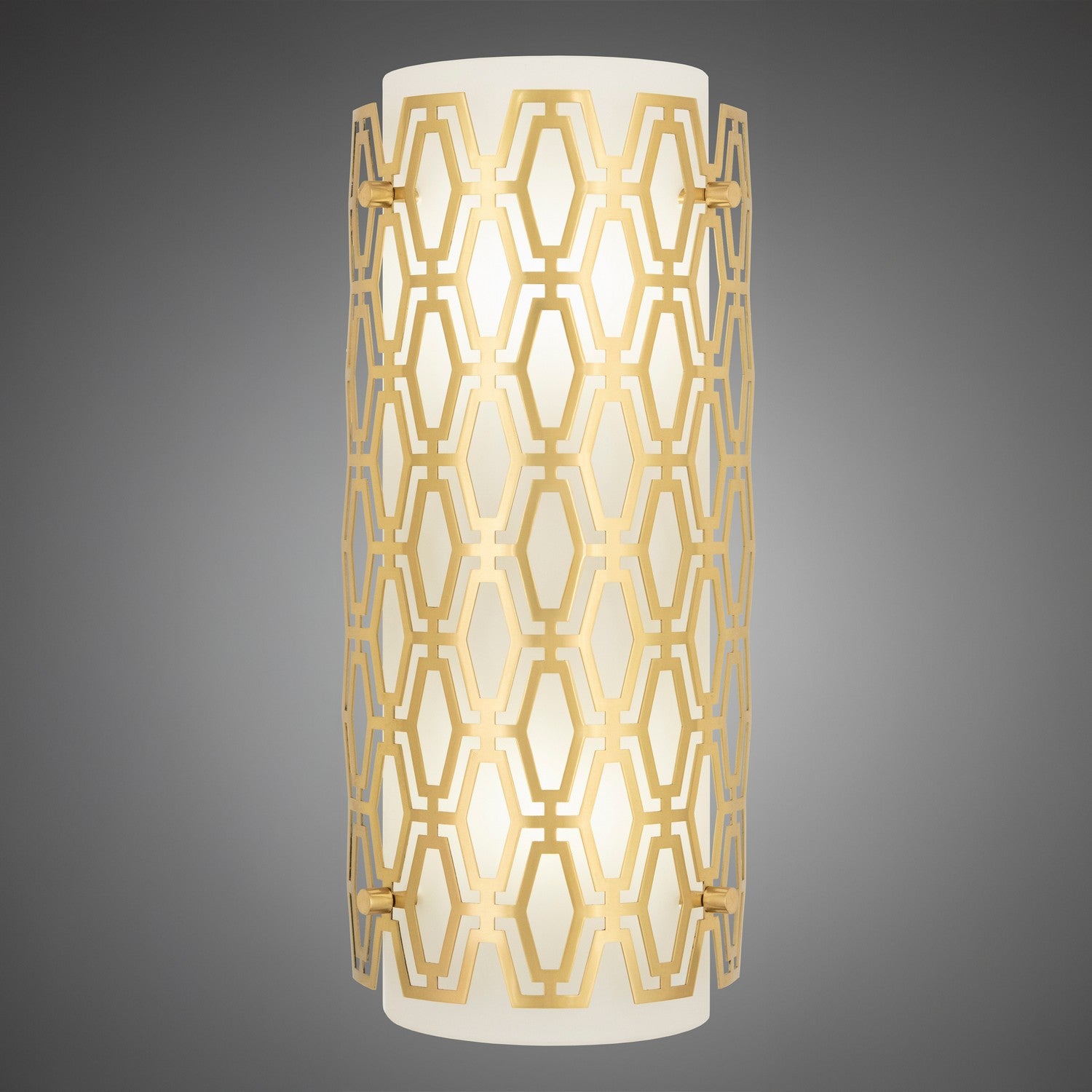 Robert Abbey - 202 - Two Light Wall Sconce - Marcel - Modern Brass/Frosted Cased White Glass