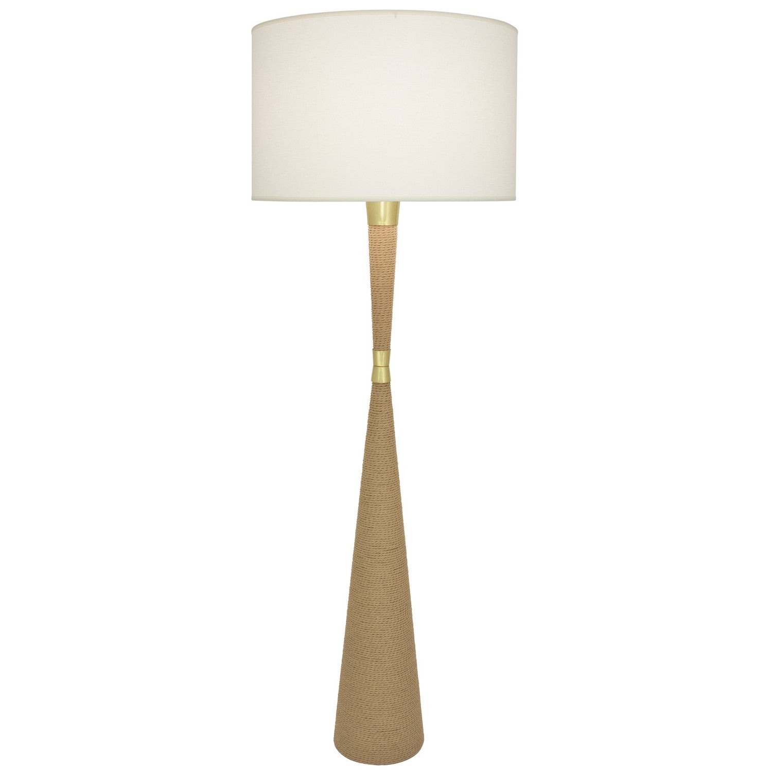 Robert Abbey - 478 - One Light Floor Lamp - Hatteras - Natural Rope w/Modern Brass