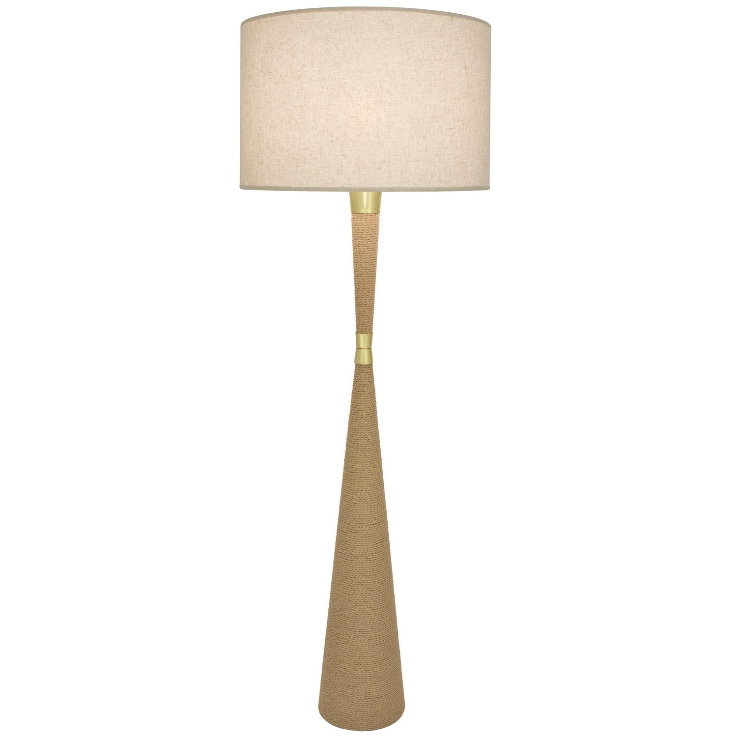 Robert Abbey - 478X - One Light Floor Lamp - Hatteras - Natural Rope w/Modern Brass