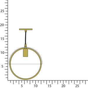 Robert Abbey - 602WHT - One Light Pendant - Mavisten Edition Copernica - Lacquered Burnished Brass w/White Painted Metal Shade