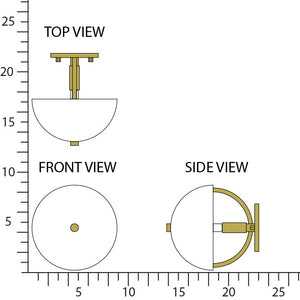 Robert Abbey - 604WHT - One Light Wall Sconce - Mavisten Edition Copernica - Lacquered Burnished Brass w/White Painted Shade