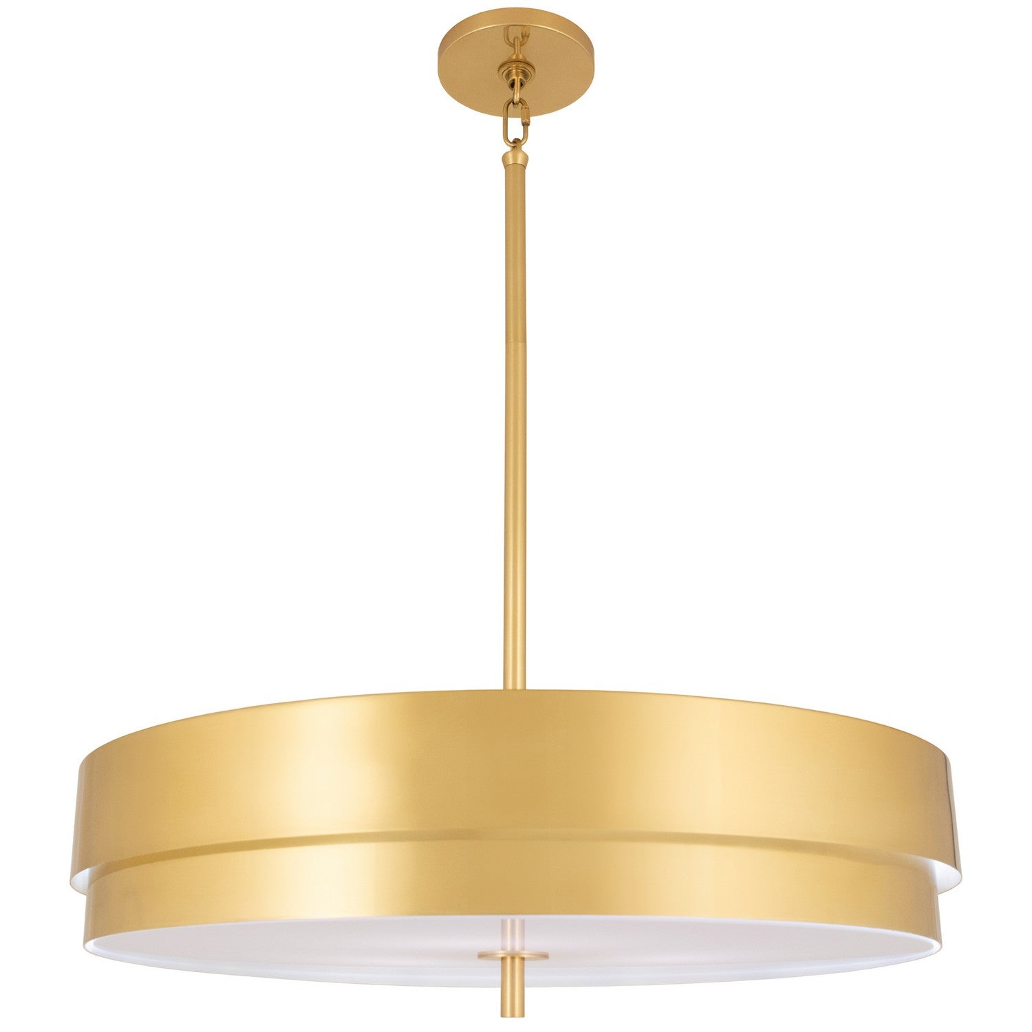 Robert Abbey - 918 - LED Pendant - Elliott - Modern Brass Painted White