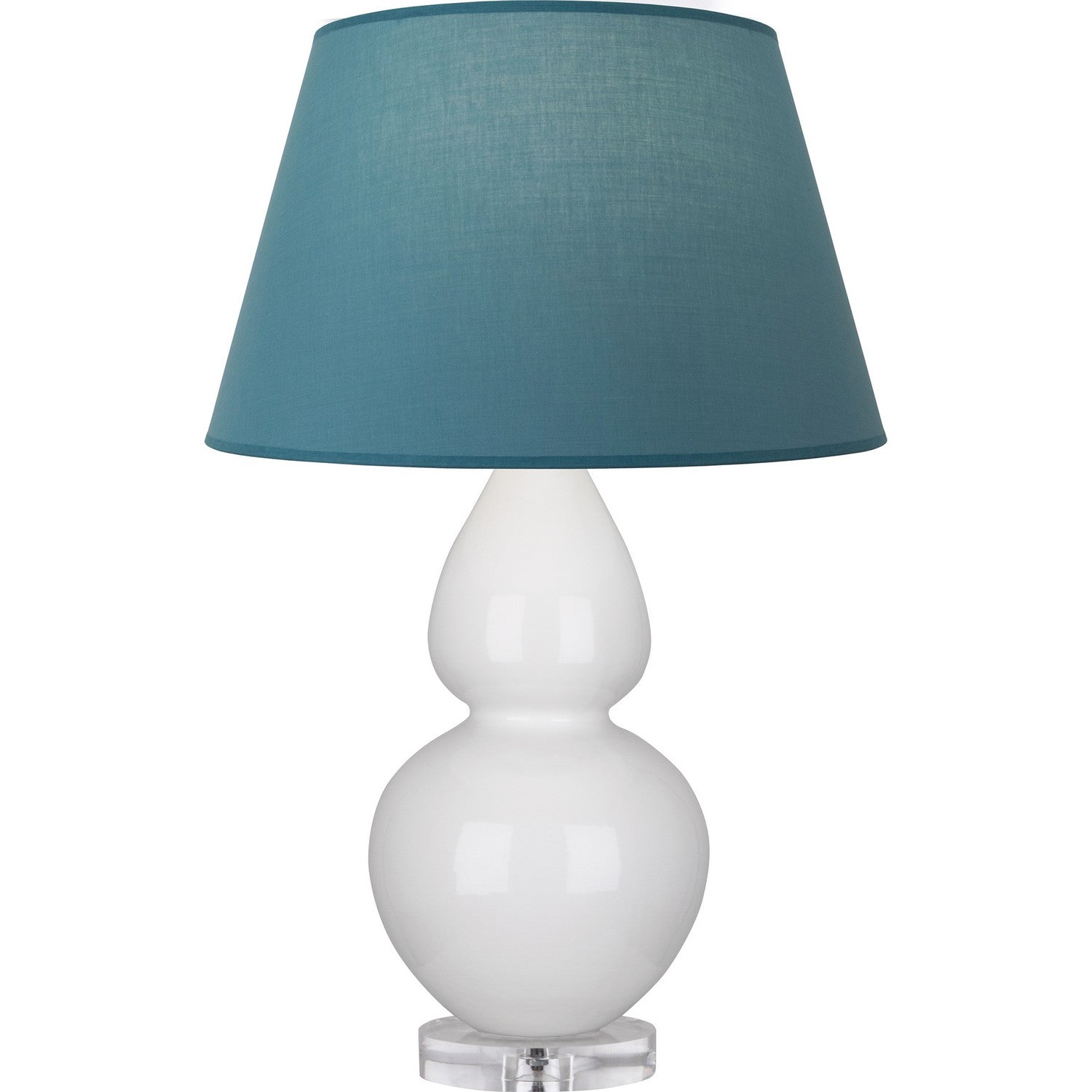 Robert Abbey - A670B - One Light Table Lamp - Double Gourd - Lily Glazed Ceramic w/Lucite