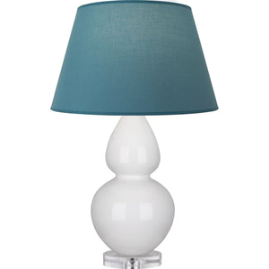 Robert Abbey - A670B - One Light Table Lamp - Double Gourd - Lily Glazed Ceramic w/Lucite
