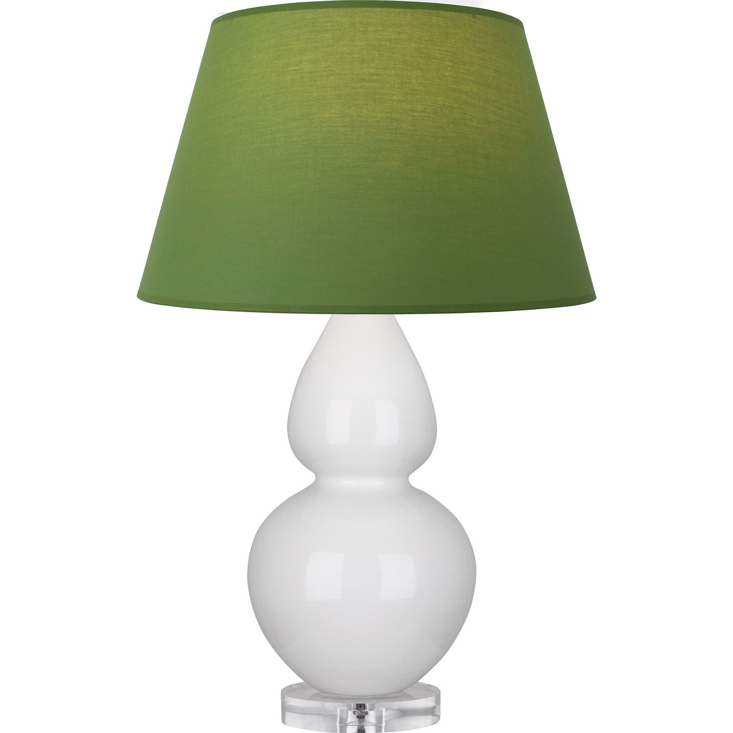 Robert Abbey - A670G - One Light Table Lamp - Double Gourd - Lily Glazed Ceramic w/Lucite