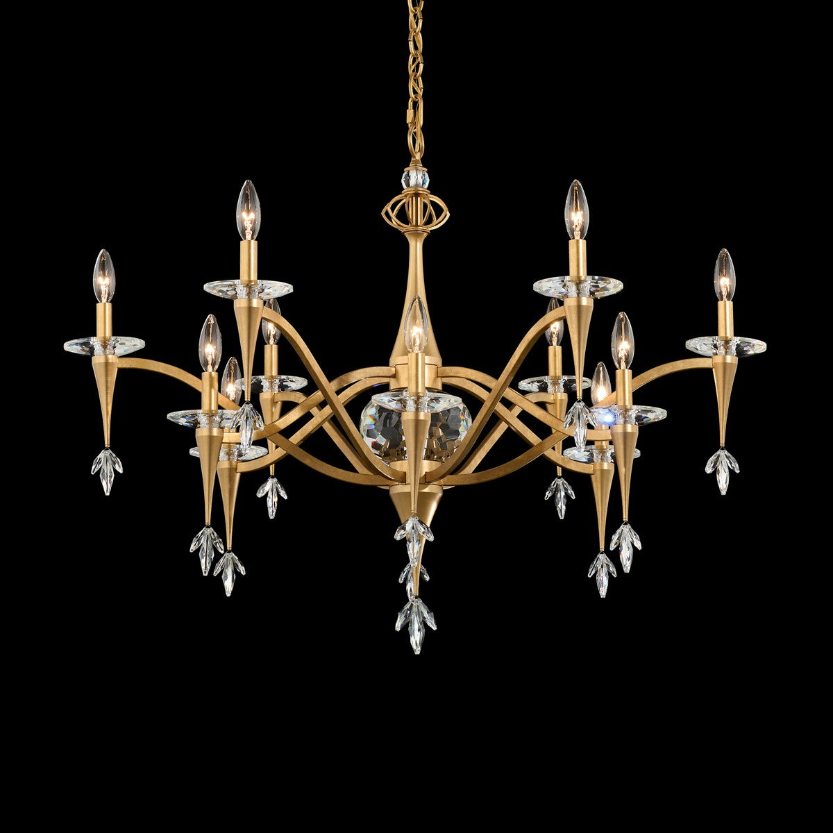 Schonbek - S47512-26R - 12 Light Chandelier - Waverly - French Gold