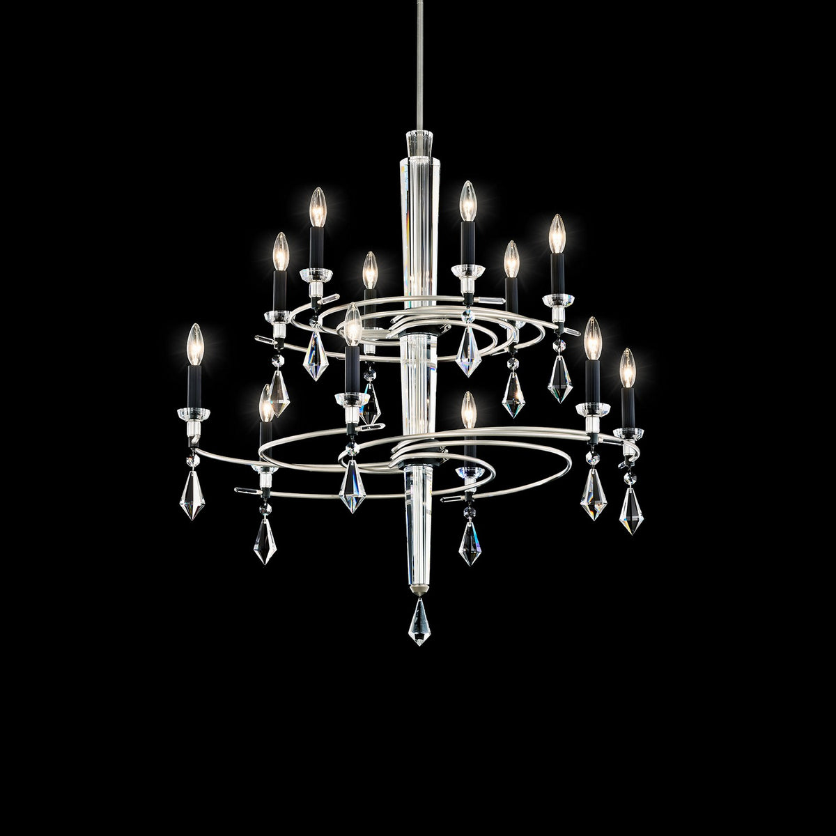 Schonbek - S5612-710/18R - Eight Light Chandelier - Tempest - Soft Silver/Black