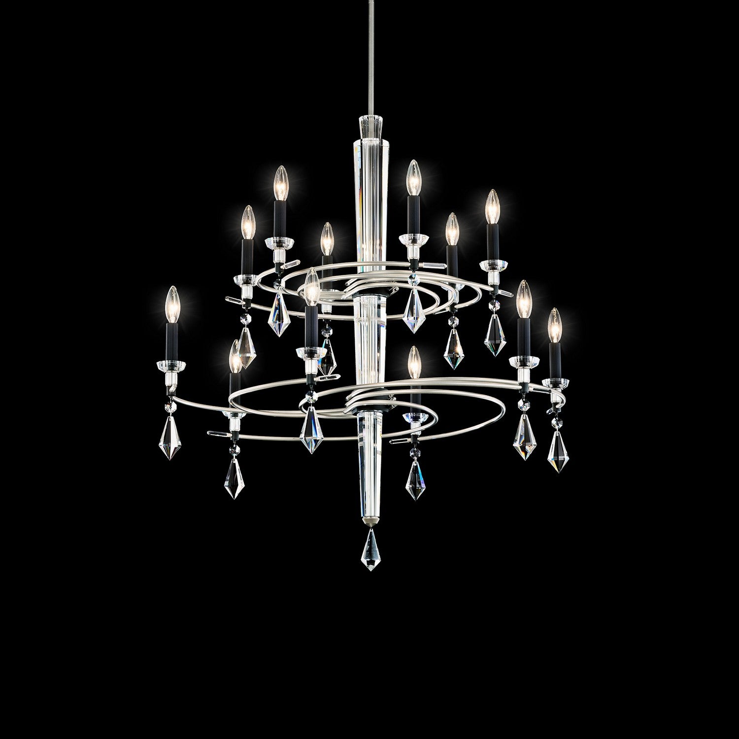 Schonbek - S5612-710/18R - 12 Light Chandelier - Tempest - Soft Silver/Black