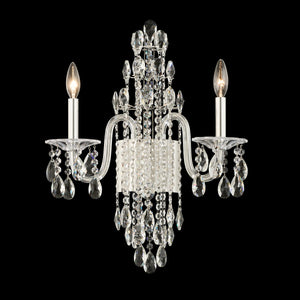 Schonbek - S93502-40R - Two Light Wall Sconce - Rainier - Silver