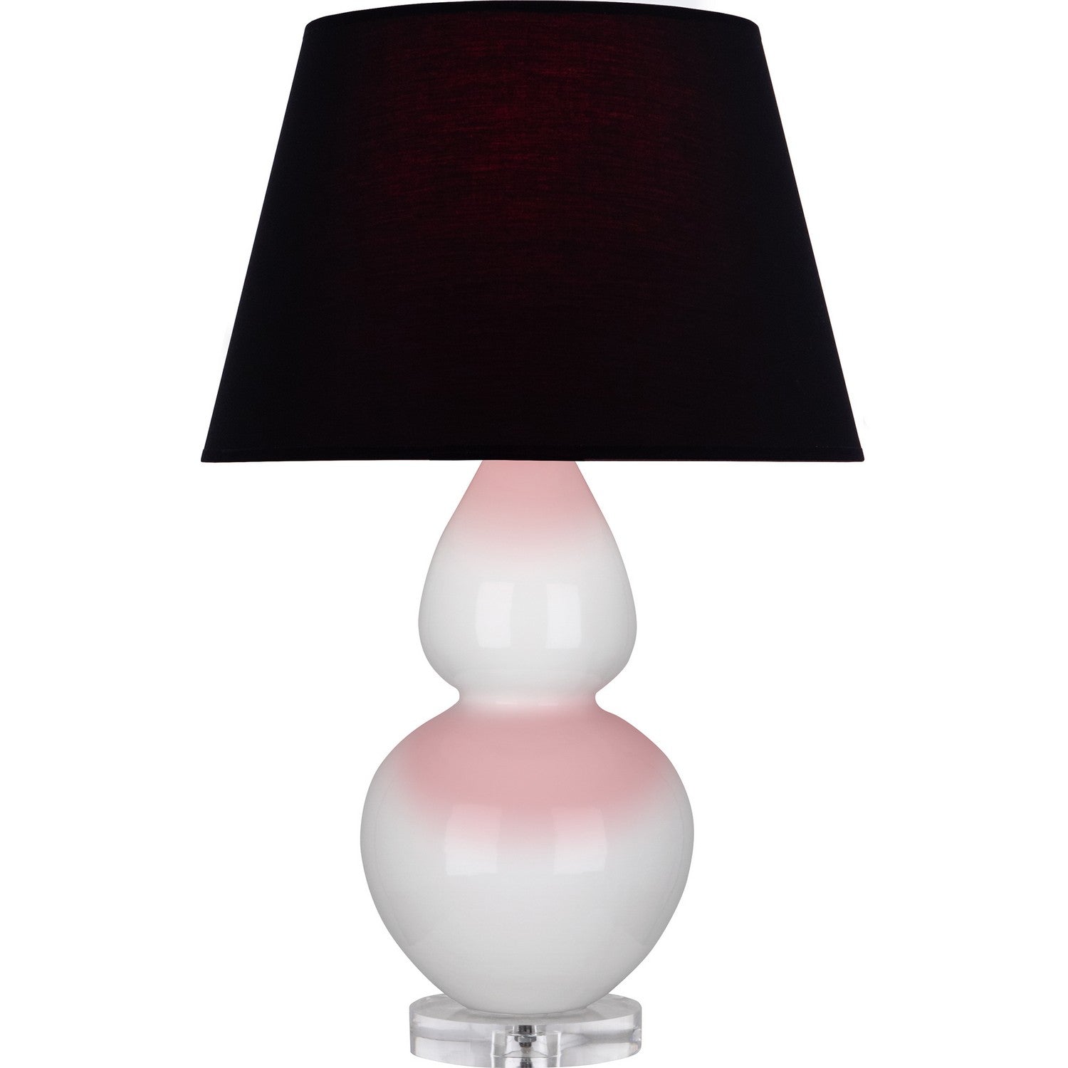 Robert Abbey - A670K - One Light Table Lamp - Double Gourd - Lily Glazed Ceramic w/Lucite