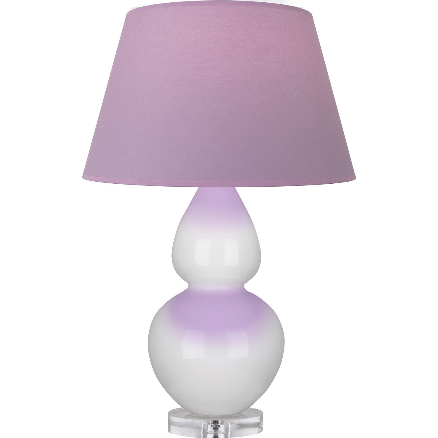 Robert Abbey - A670L - One Light Table Lamp - Double Gourd - Lily Glazed Ceramic w/Lucite