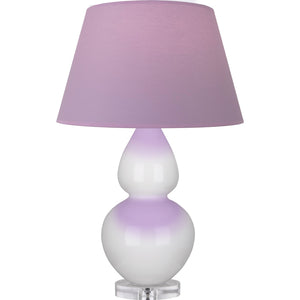 Robert Abbey - A670L - One Light Table Lamp - Double Gourd - Lily Glazed Ceramic w/Lucite