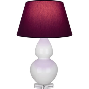 Robert Abbey - A670P - One Light Table Lamp - Double Gourd - Lily Glazed Ceramic w/Lucite