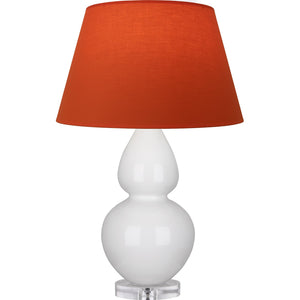 Robert Abbey - A670T - One Light Table Lamp - Double Gourd - Lily Glazed Ceramic w/Lucite