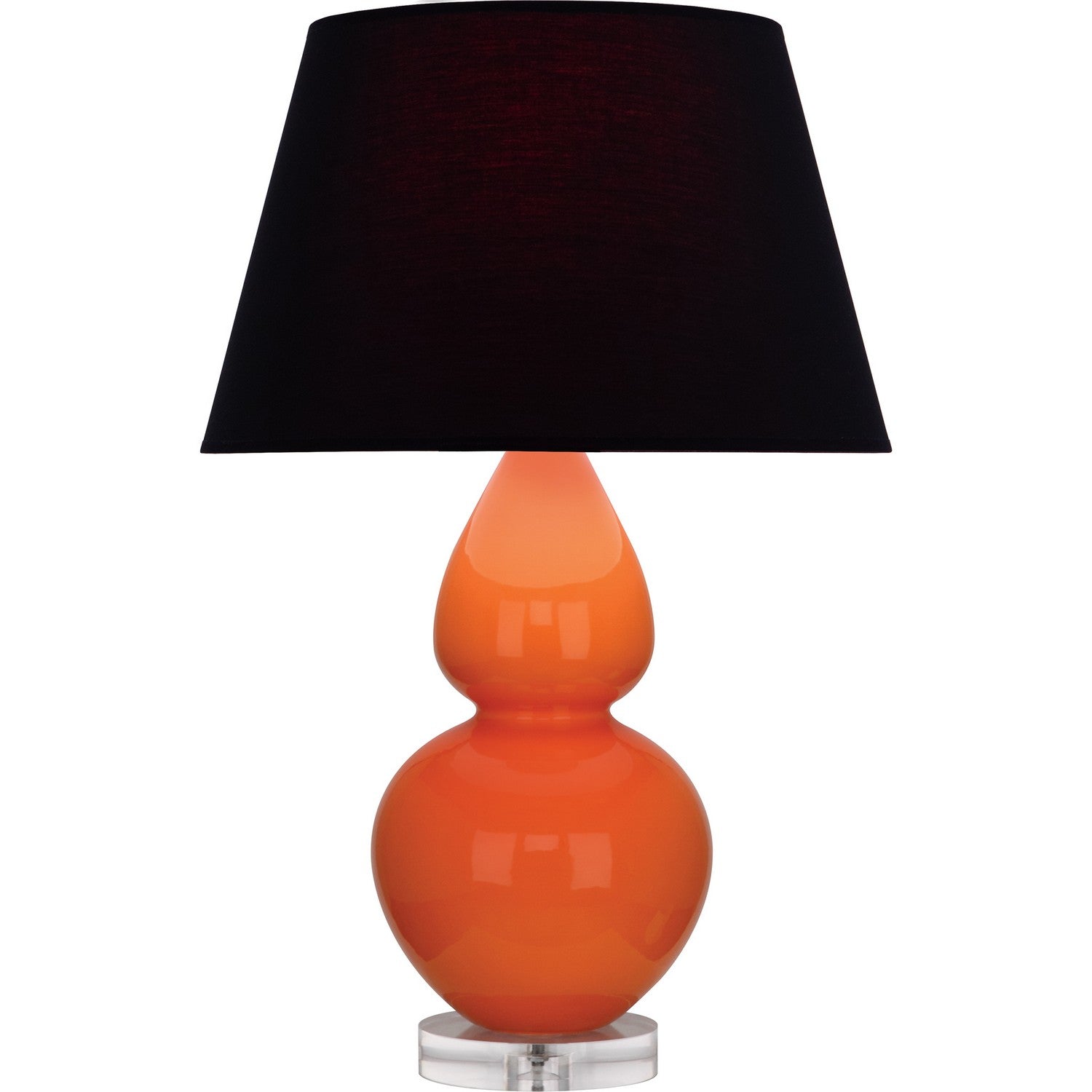 Robert Abbey - A675K - One Light Table Lamp - Double Gourd - Pumpkin Glazed Ceramic w/Lucite
