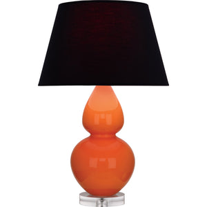 Robert Abbey - A675K - One Light Table Lamp - Double Gourd - Pumpkin Glazed Ceramic w/Lucite