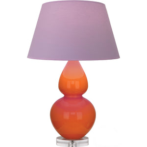 Robert Abbey - A675L - One Light Table Lamp - Double Gourd - Pumpkin Glazed Ceramic w/Lucite