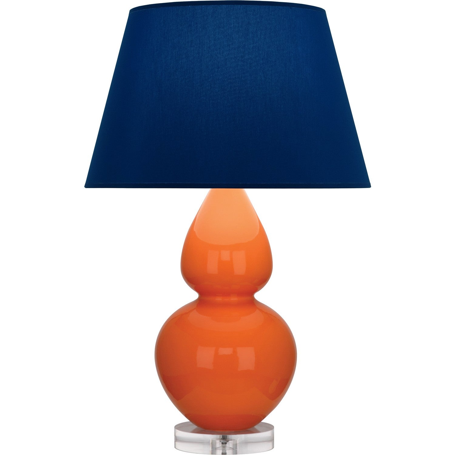 Robert Abbey - A675N - One Light Table Lamp - Double Gourd - Pumpkin Glazed Ceramic w/Lucite