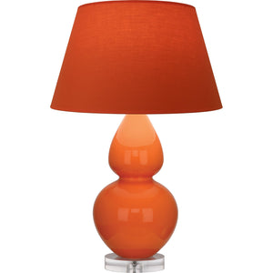 Robert Abbey - A675T - One Light Table Lamp - Double Gourd - Pumpkin Glazed Ceramic w/Lucite