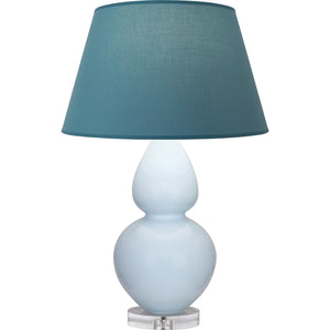 Robert Abbey - A676B - One Light Table Lamp - Double Gourd - Baby Blue Glazed Ceramic w/Lucite