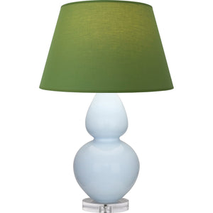 Robert Abbey - A676G - One Light Table Lamp - Double Gourd - Baby Blue Glazed Ceramic w/Lucite