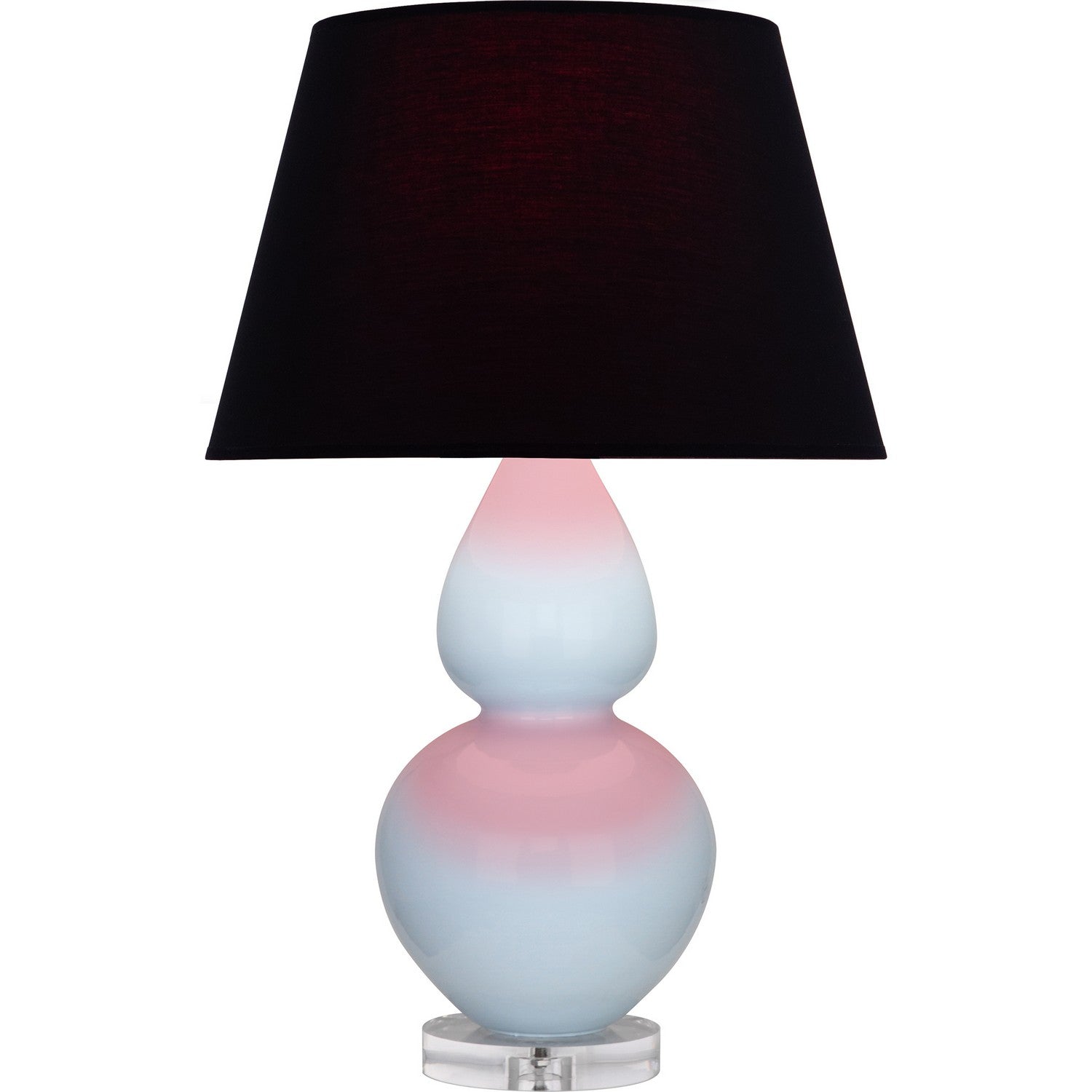 Robert Abbey - A676K - One Light Table Lamp - Double Gourd - Baby Blue Glazed Ceramic w/Lucite
