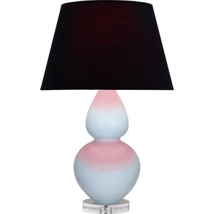 Robert Abbey - A676K - One Light Table Lamp - Double Gourd - Baby Blue Glazed Ceramic w/Lucite