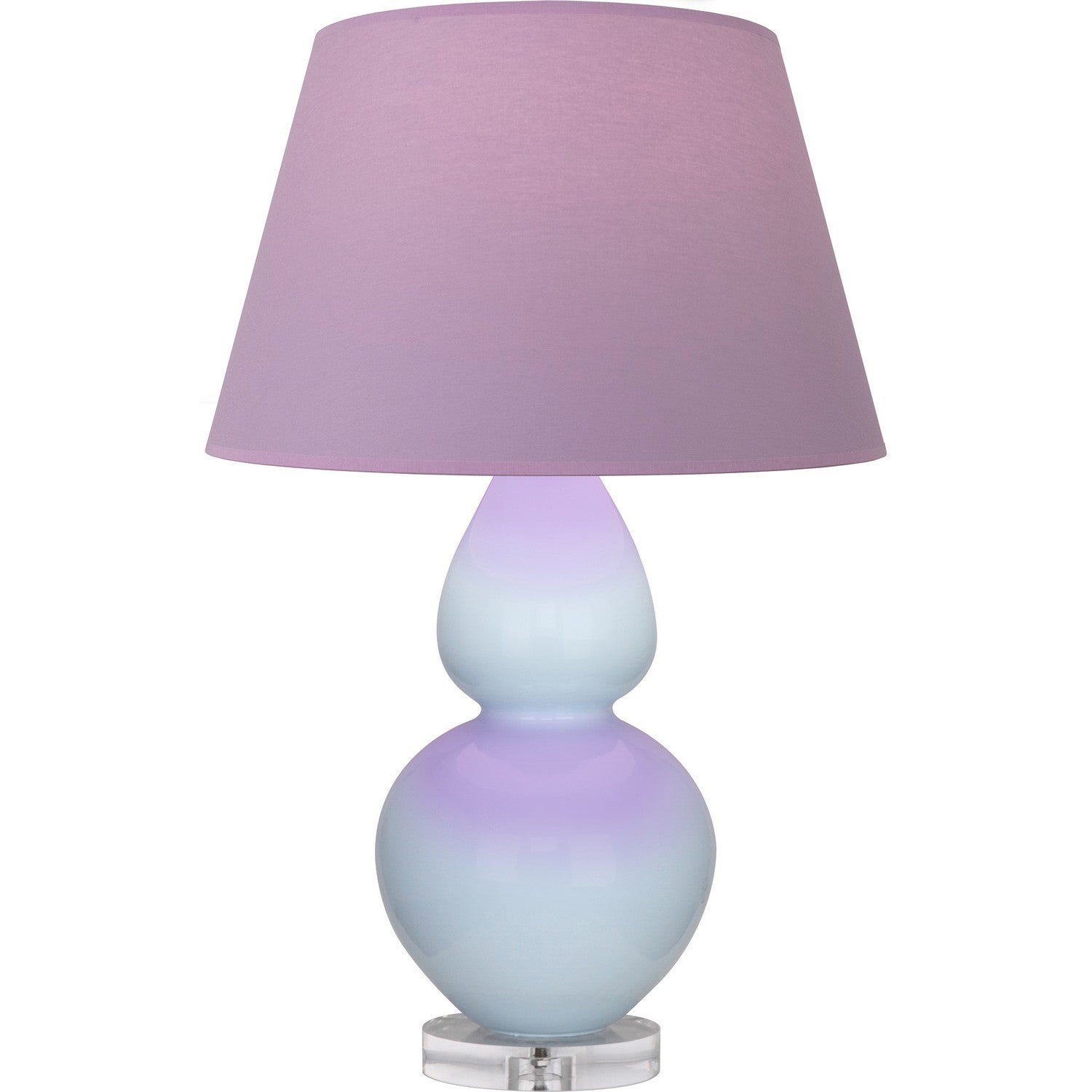 Robert Abbey - A676L - One Light Table Lamp - Double Gourd - Baby Blue Glazed Ceramic w/Lucite