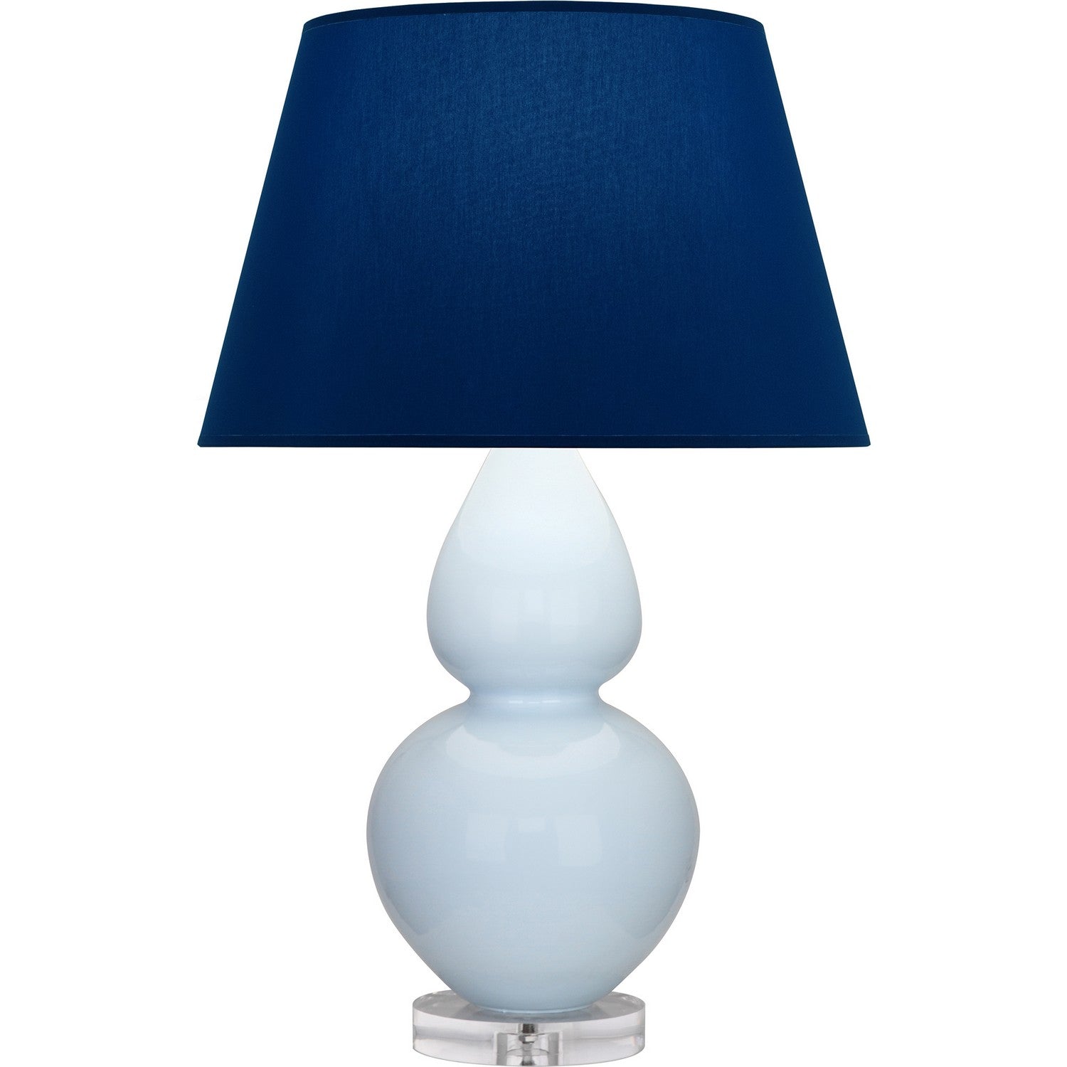 Robert Abbey - A676N - One Light Table Lamp - Double Gourd - Baby Blue Glazed Ceramic w/Lucite