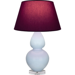Robert Abbey - A676P - One Light Table Lamp - Double Gourd - Baby Blue Glazed Ceramic w/Lucite