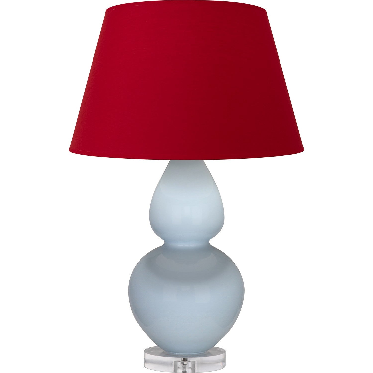 Robert Abbey - A676R - One Light Table Lamp - Double Gourd - Baby Blue Glazed Ceramic w/Lucite