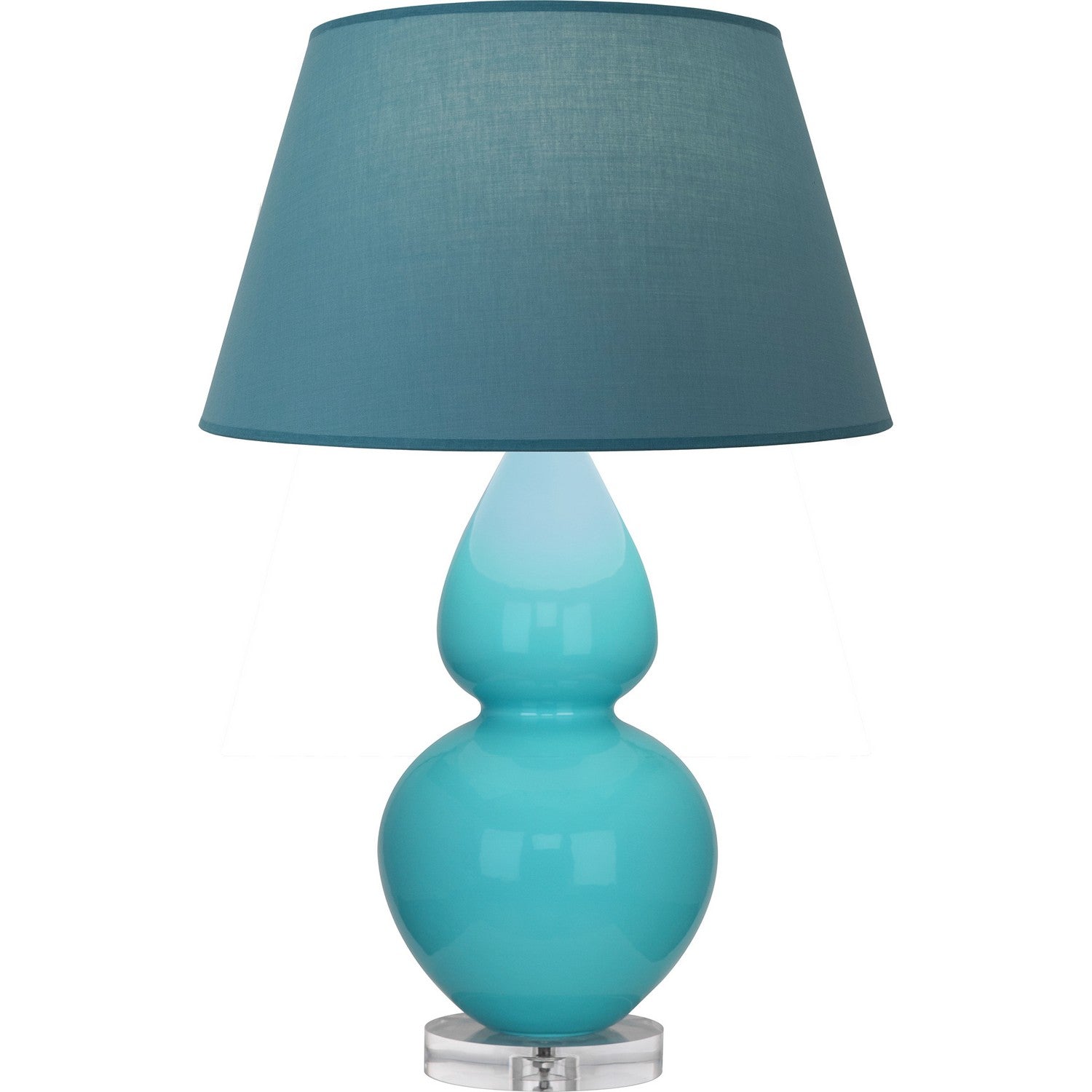 Robert Abbey - A741B - One Light Table Lamp - Double Gourd - Egg Blue Glazed Ceramic w/Lucite