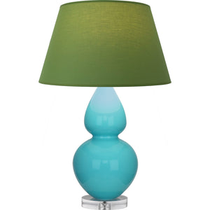 Robert Abbey - A741G - One Light Table Lamp - Double Gourd - Egg Blue Glazed Ceramic w/Lucite