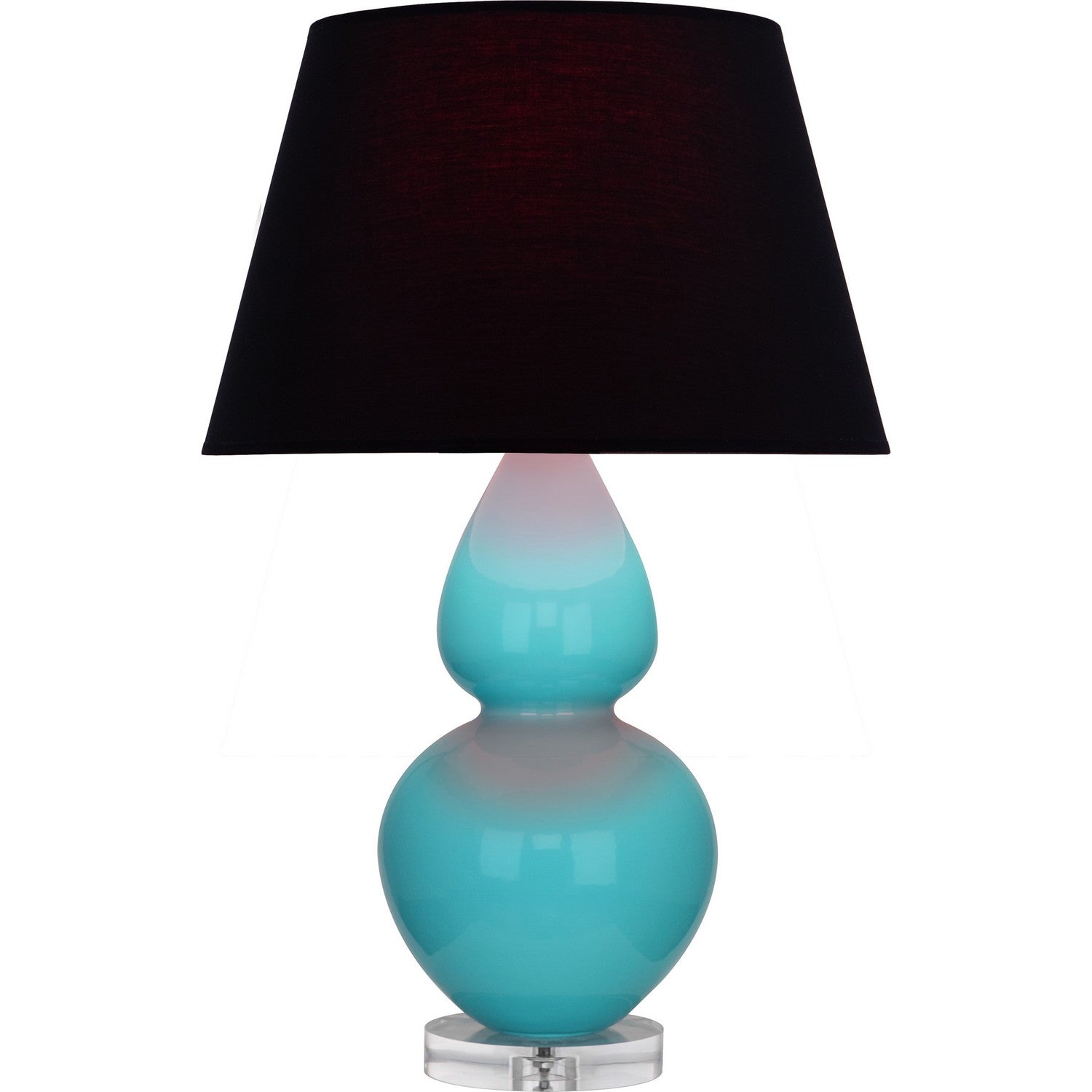 Robert Abbey - A741K - One Light Table Lamp - Double Gourd - Egg Blue Glazed Ceramic w/Lucite