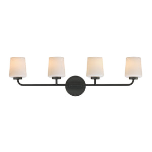 Maxim - 12694WTBK - Four Light Bath Vanity - Durham - Black