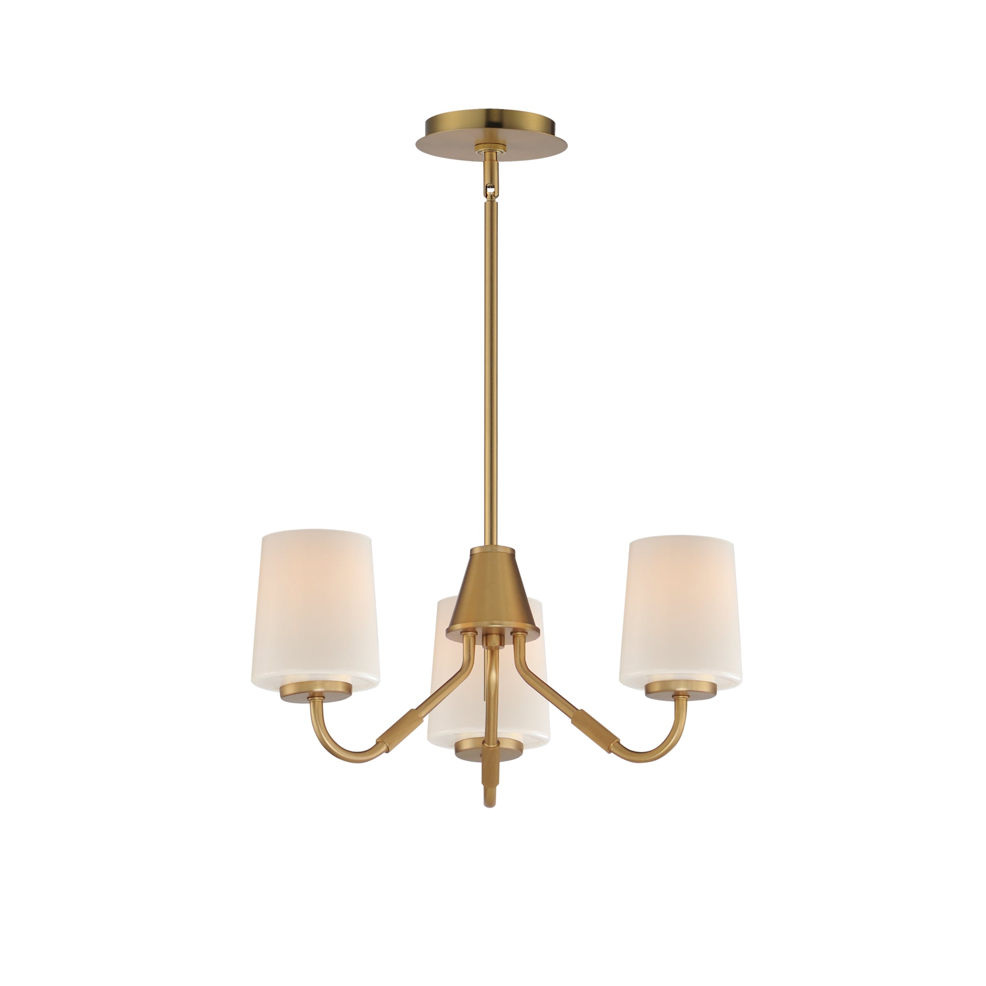 Maxim - 12695WTNAB - Three Light Chandelier - Durham - Natural Aged Brass