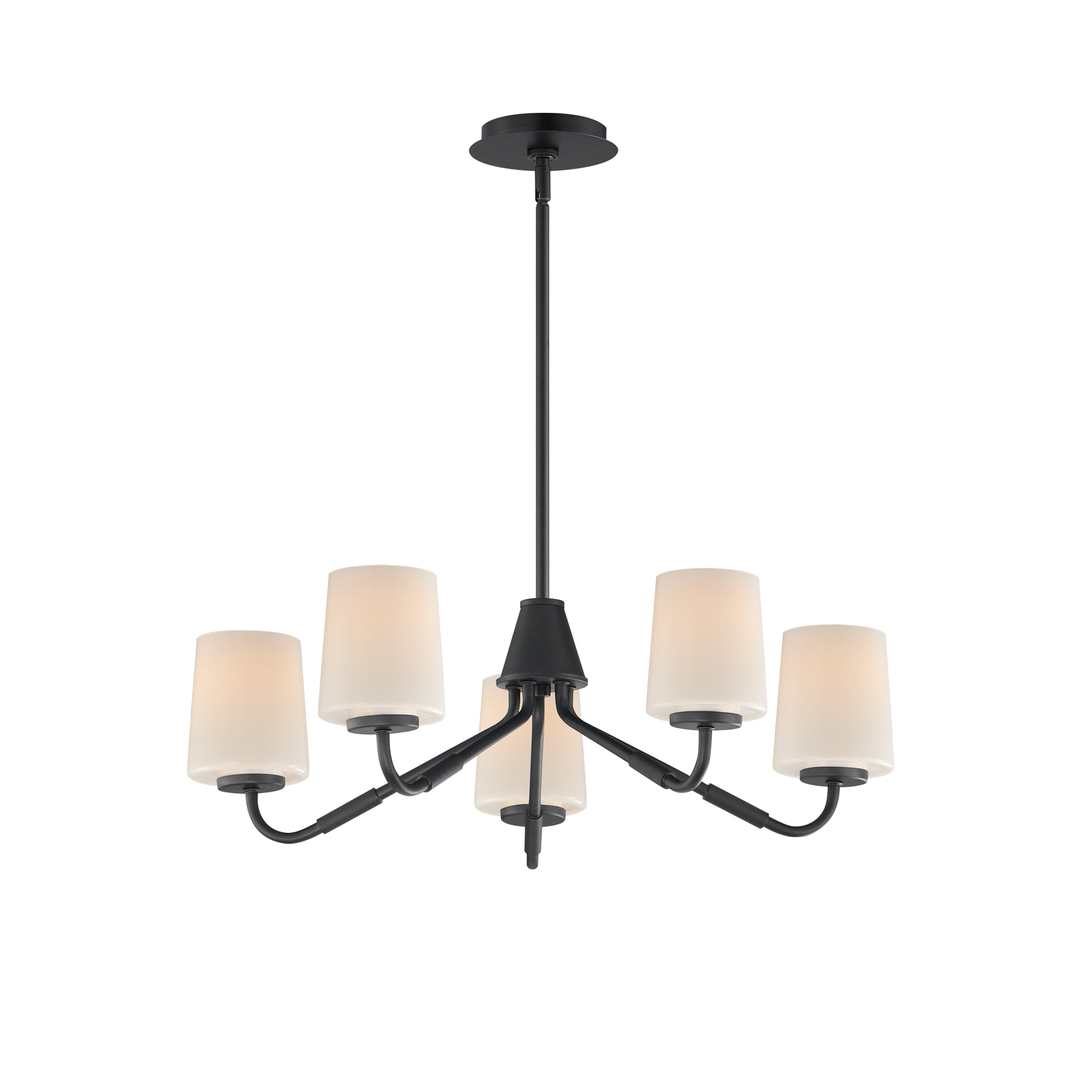 Maxim - 12696WTBK - Five Light Chandelier - Durham - Black