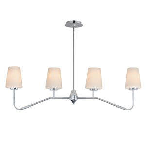 Maxim - 12697WTPC - Four Light Linear Chandelier - Durham - Polished Chrome