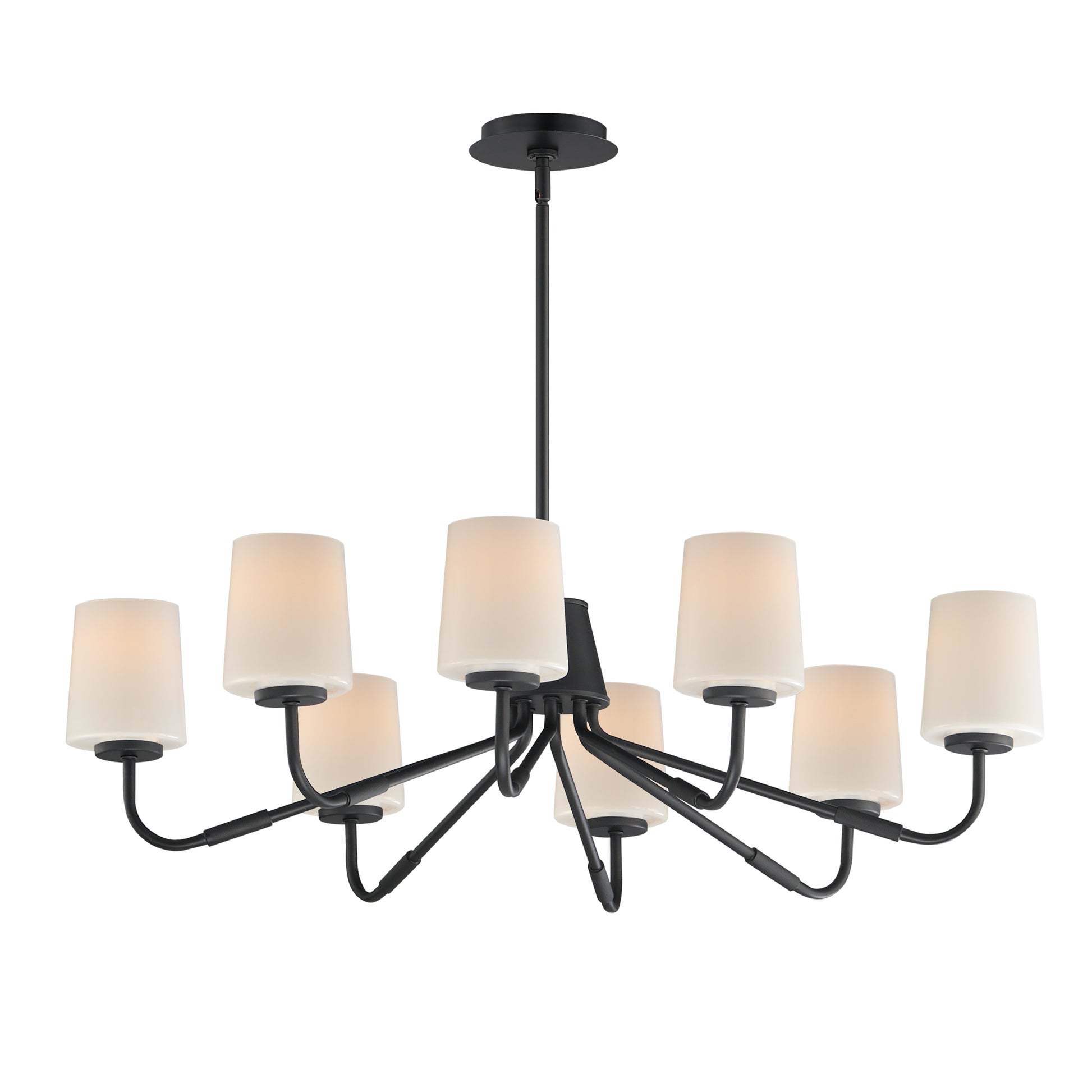 Maxim - 12698WTBK - Eight Light Chandelier - Durham - Black