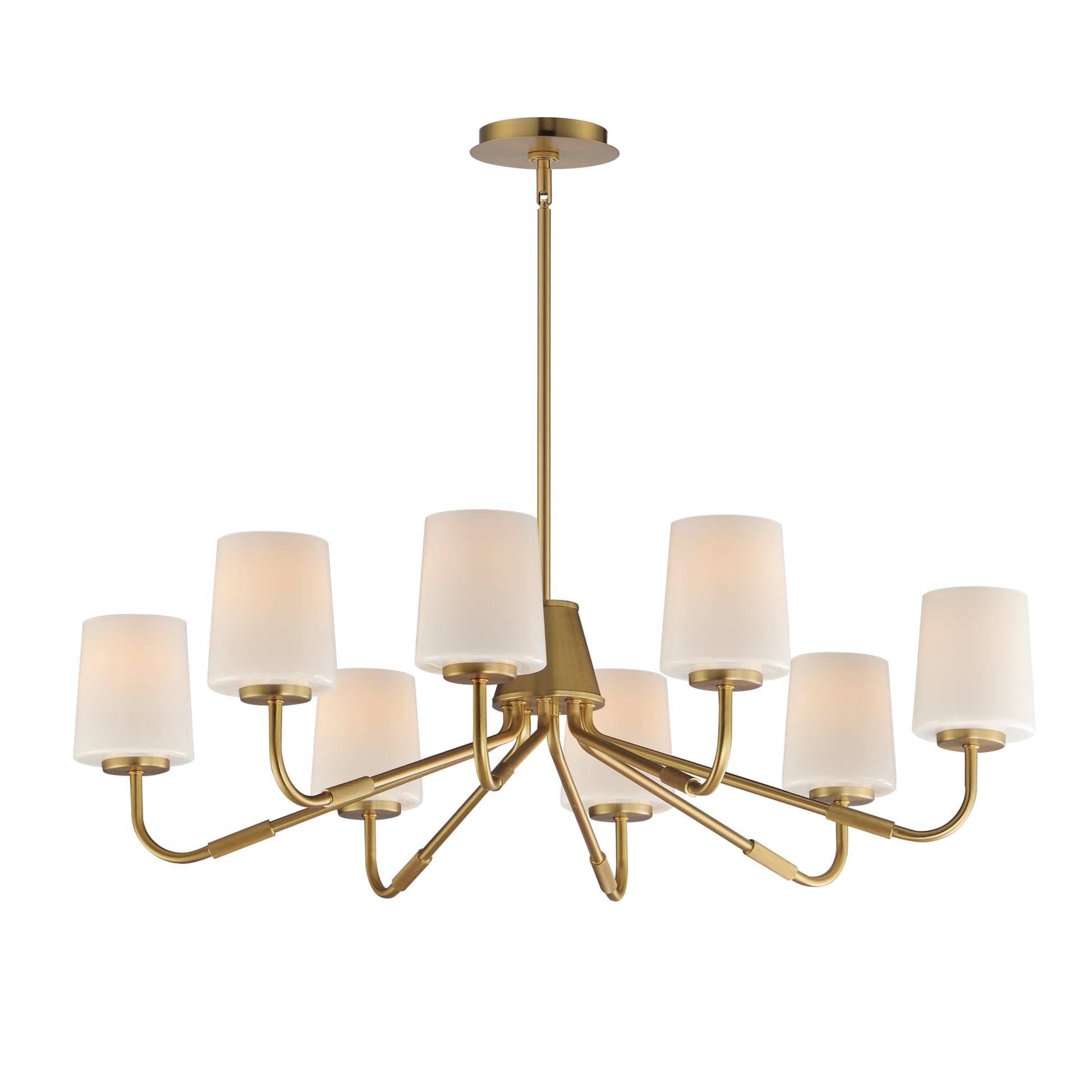 Maxim - 12698WTNAB - Eight Light Chandelier - Durham - Natural Aged Brass