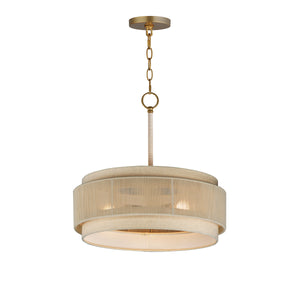 Maxim - 12813OFNAB - Three Light Pendant - Seacliff - Natural Aged Brass