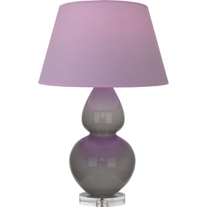 Robert Abbey - A750L - One Light Table Lamp - Double Gourd - Smokey Taupe Glazed Ceramic w/Lucite