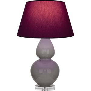 Robert Abbey - A750P - One Light Table Lamp - Double Gourd - Smokey Taupe Glazed Ceramic w/Lucite
