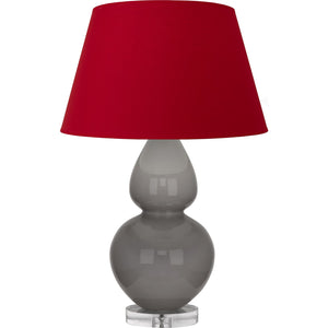 Robert Abbey - A750R - One Light Table Lamp - Double Gourd - Smokey Taupe Glazed Ceramic w/Lucite